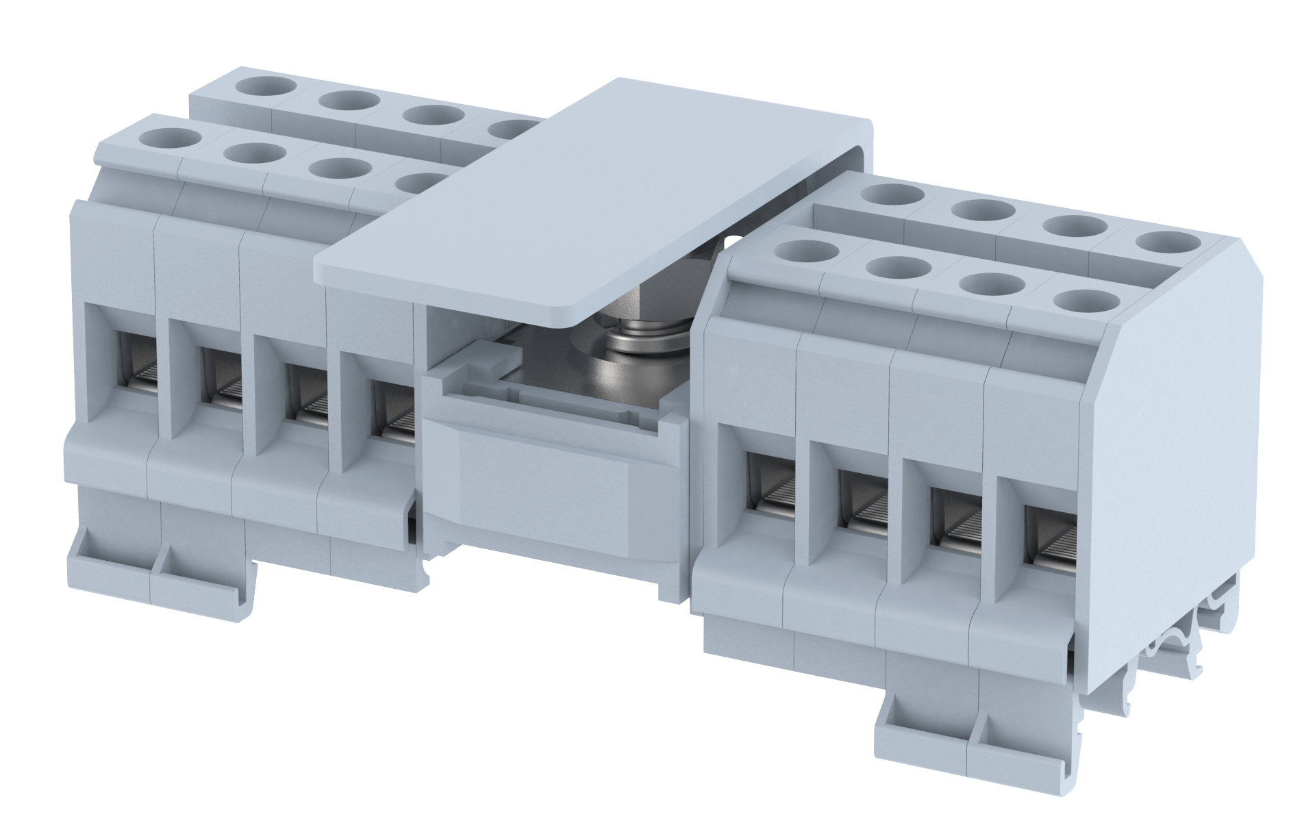 DBK1X8 Terminal Blocks 1 nut connection for IC & Screw clamp connection for OG Distribution Block Manufacturer and Supplier in India – Elmex 