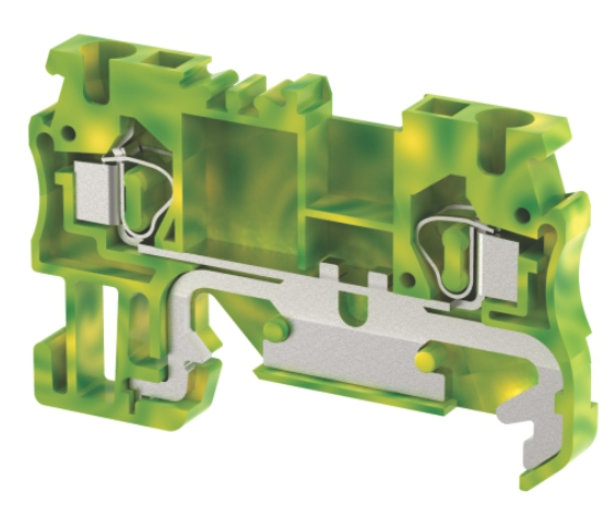 DSET2.5 Terminal Blocks Spring Cage Connection Ground Terminal Blocks Manufacturer and Supplier in India – Elmex 