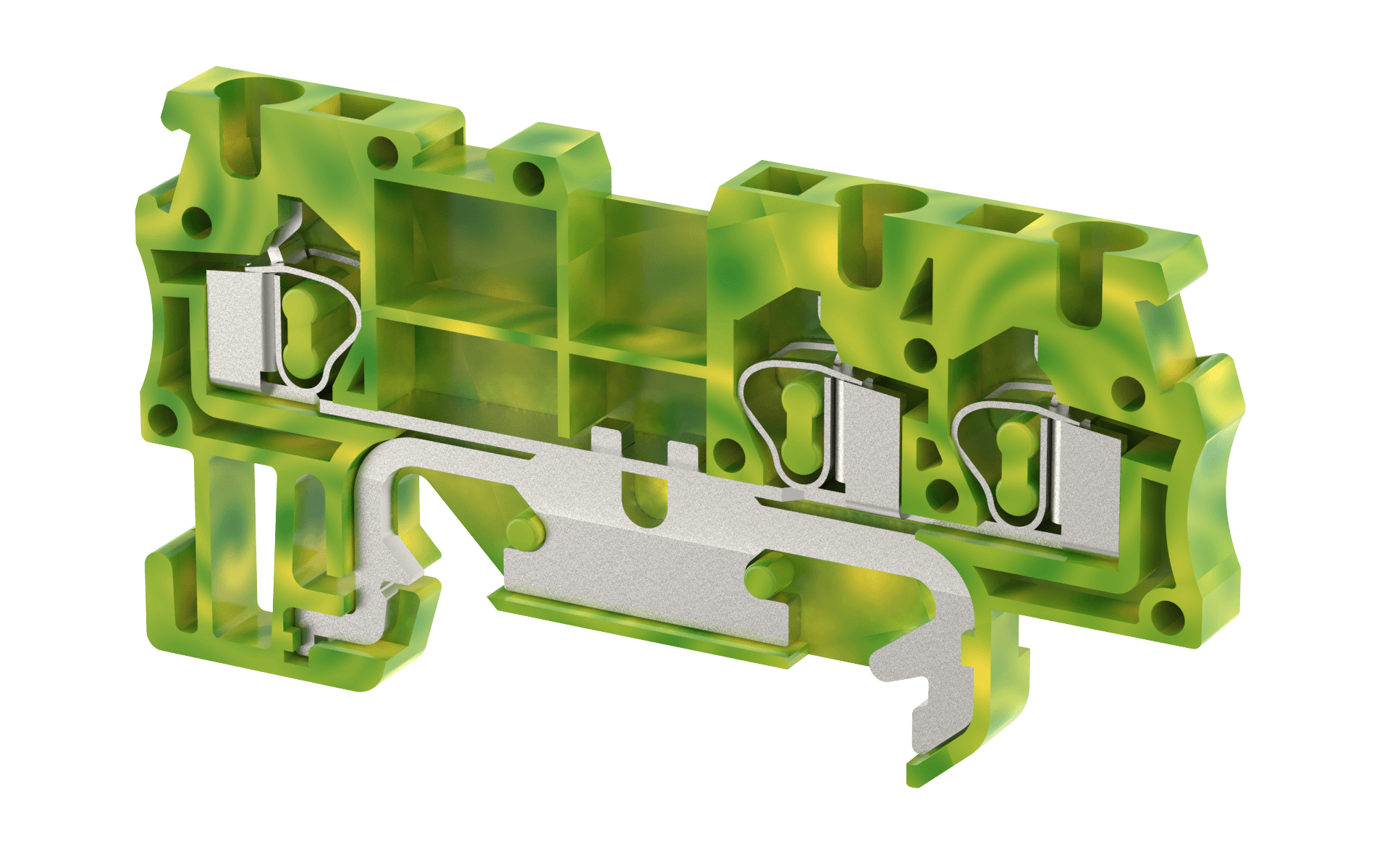 DSET2.5-1x2 Terminal Blocks Spring Cage Connection Ground Terminal Blocks Manufacturer and Supplier in India – Elmex 