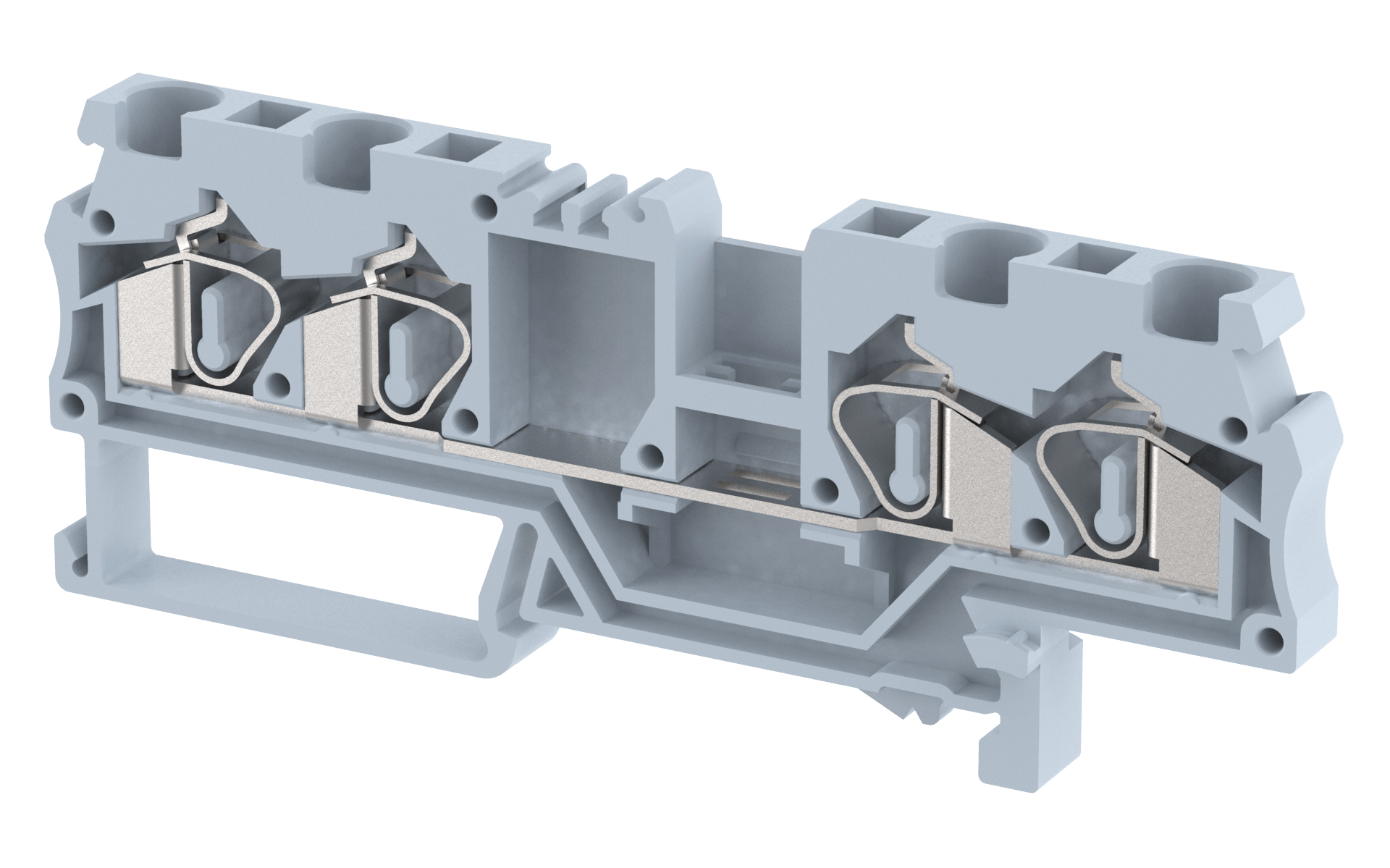 DST4-2X2 Terminal Blocks Spring Cage Connection Multi Conductor Terminal Blocks Manufacturer and Supplier in India – Elmex 