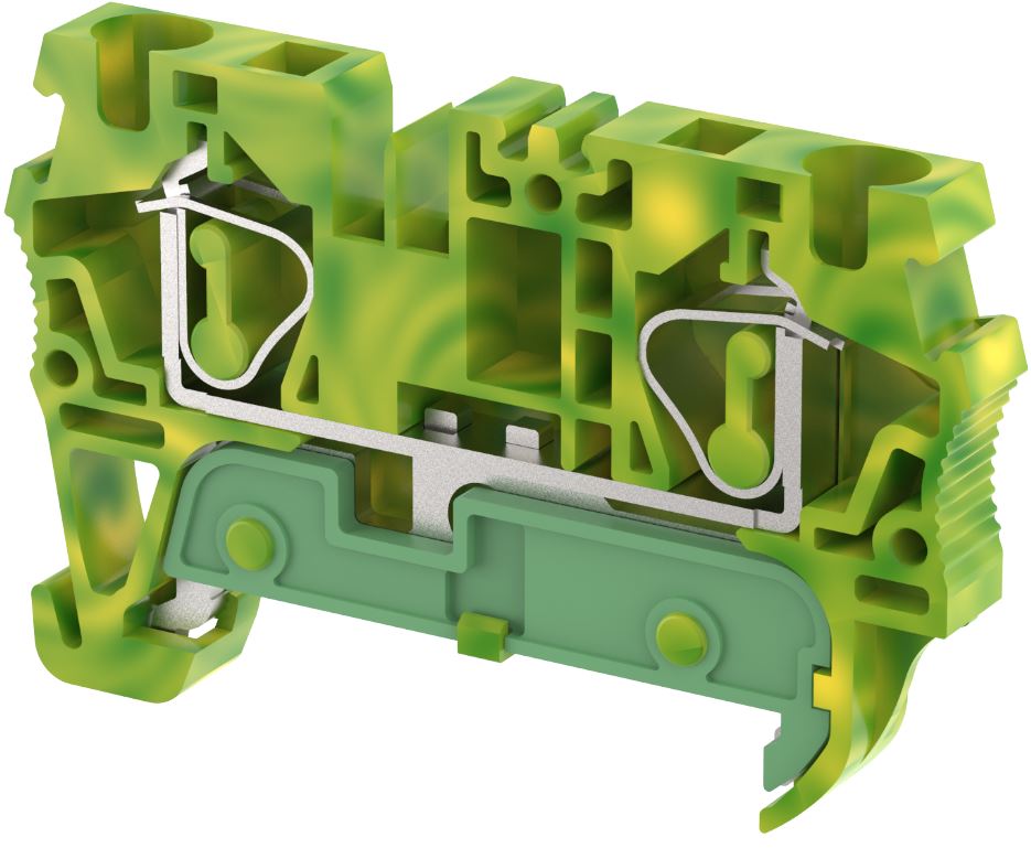 SGQ4 Terminal Blocks Spring Cage Connection Ground Terminal Blocks Manufacturer and Supplier in India – Elmex 