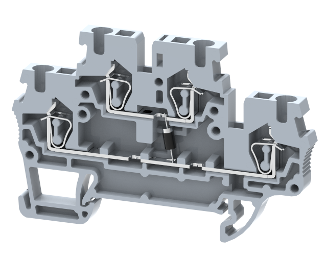 SQ2.5-2T+D1 Terminal Blocks Spring Cage Connection Manufacturer and Supplier in India – Elmex 